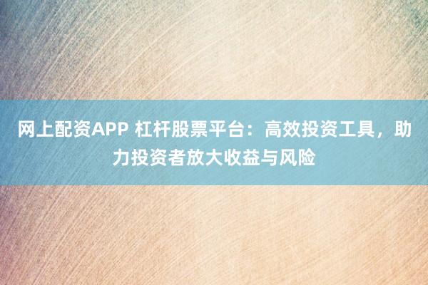网上配资APP 杠杆股票平台：高效投资工具，助力投资者放大收益与风险