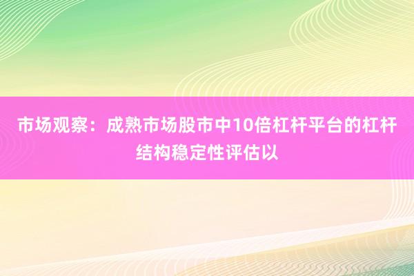 市场观察：成熟市场股市中10倍杠杆平台的杠杆结构稳定性评估以