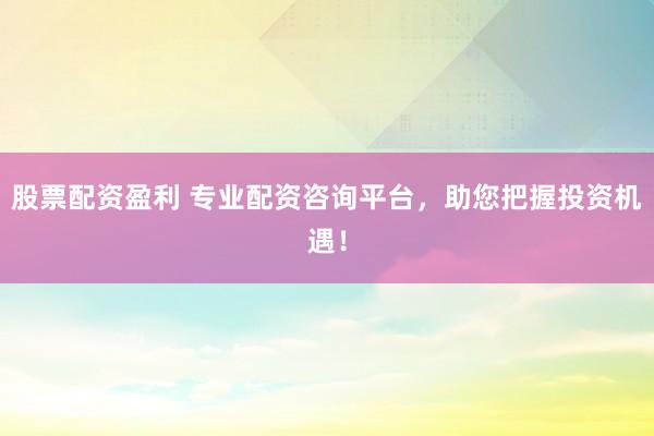 股票配资盈利 专业配资咨询平台，助您把握投资机遇！