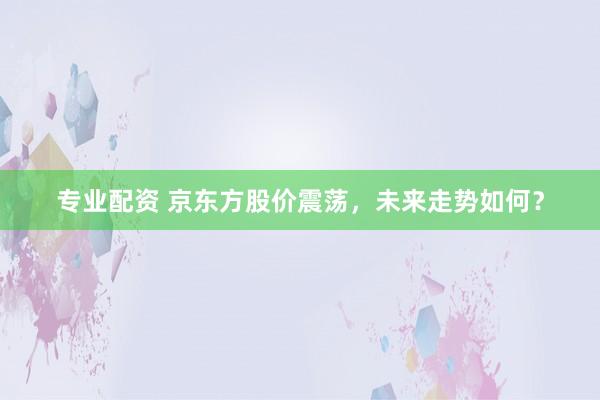 专业配资 京东方股价震荡，未来走势如何？